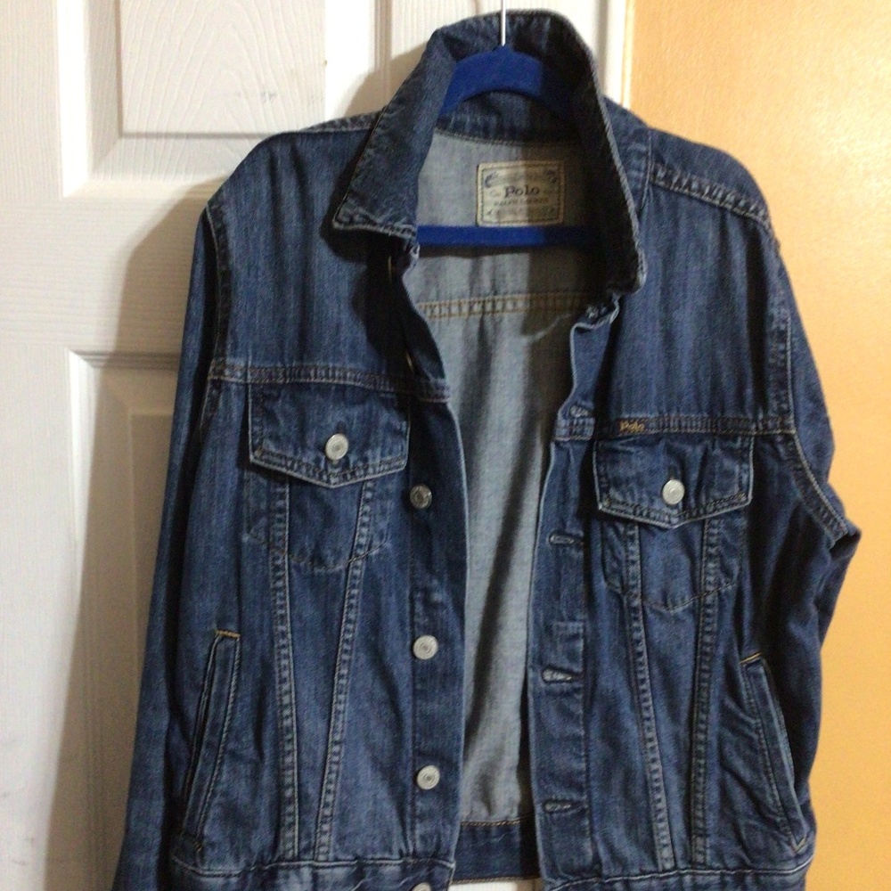 Polo Ralph Lauren, denim jacket, size large 14/16, blue